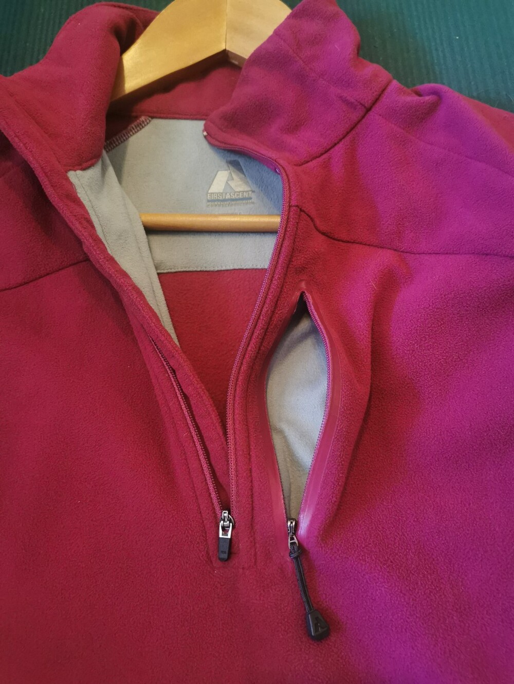 Never Worn/New  Women’s Eddie Baue Crimson Berry Lightweight Half-Zip Fleece